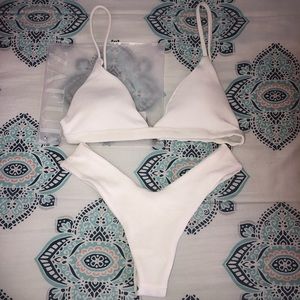 NWOT ZAFUL White Bikini Swimsuit